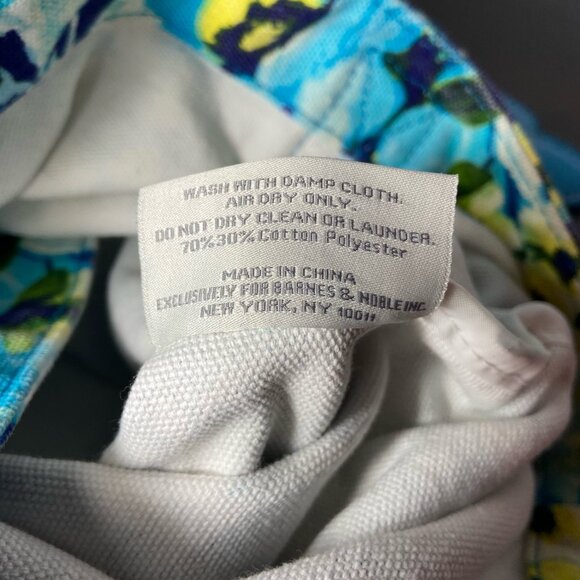 Punctuate by Barnes & Noble Floral Canvas Tote Bag with Butterfly Charm - Picture 5 of 9